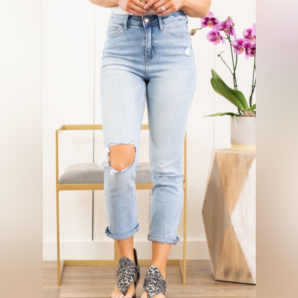 Vervet Carefree Rolled Slim Straight Jeans Size 26